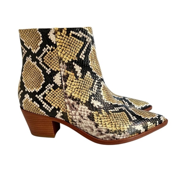 Ulla Johnson Cruz Snakeskin Leather Boot in Honey Size 39 - Picture 4 of 16